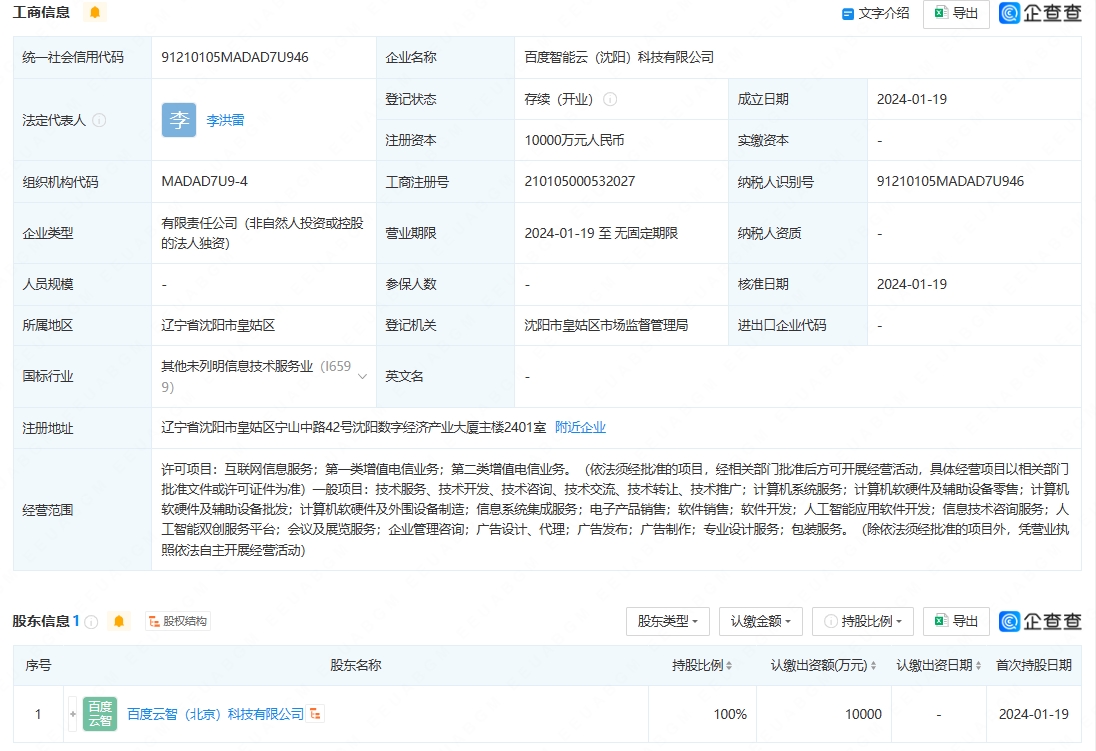 智能云落子沈陽(yáng) 1億注冊(cè)資本背后的戰(zhàn)略版圖與行業(yè)新格局